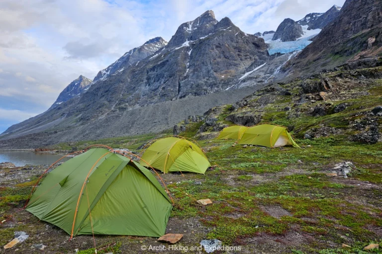 Campsite at Qinngertivaq Ammassalik Region East Greenland.