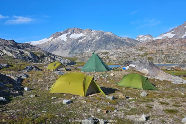 Campsite by the Sermilik Fjord East Greeenland